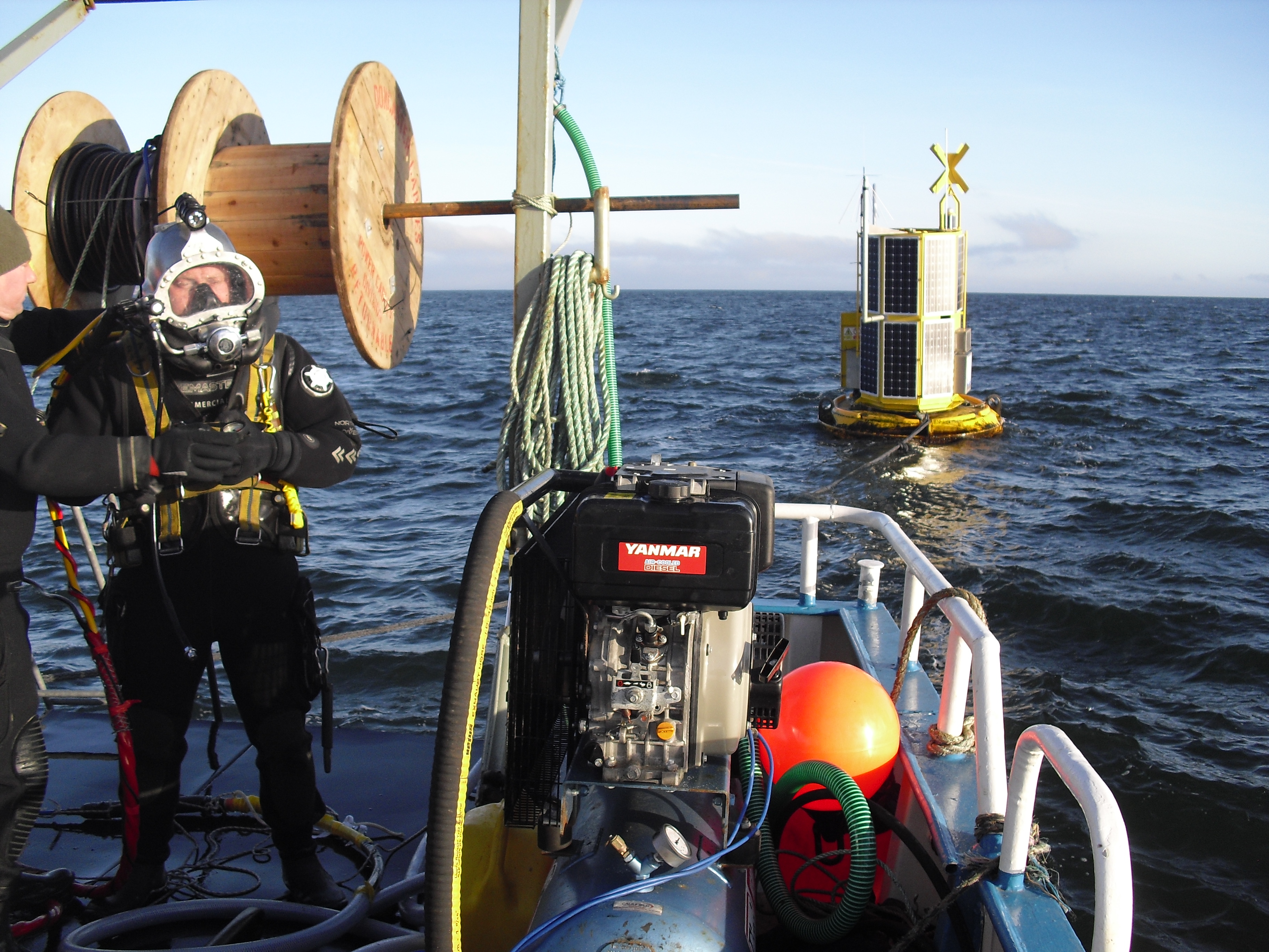 Diver during Cable Deployment, 11th January 2018